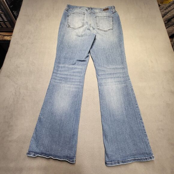 Kut From the Kloth Womens 12 Fab Ab Baby Boot Cut Stretch Jeans Distressed Denim - Picture 11 of 11